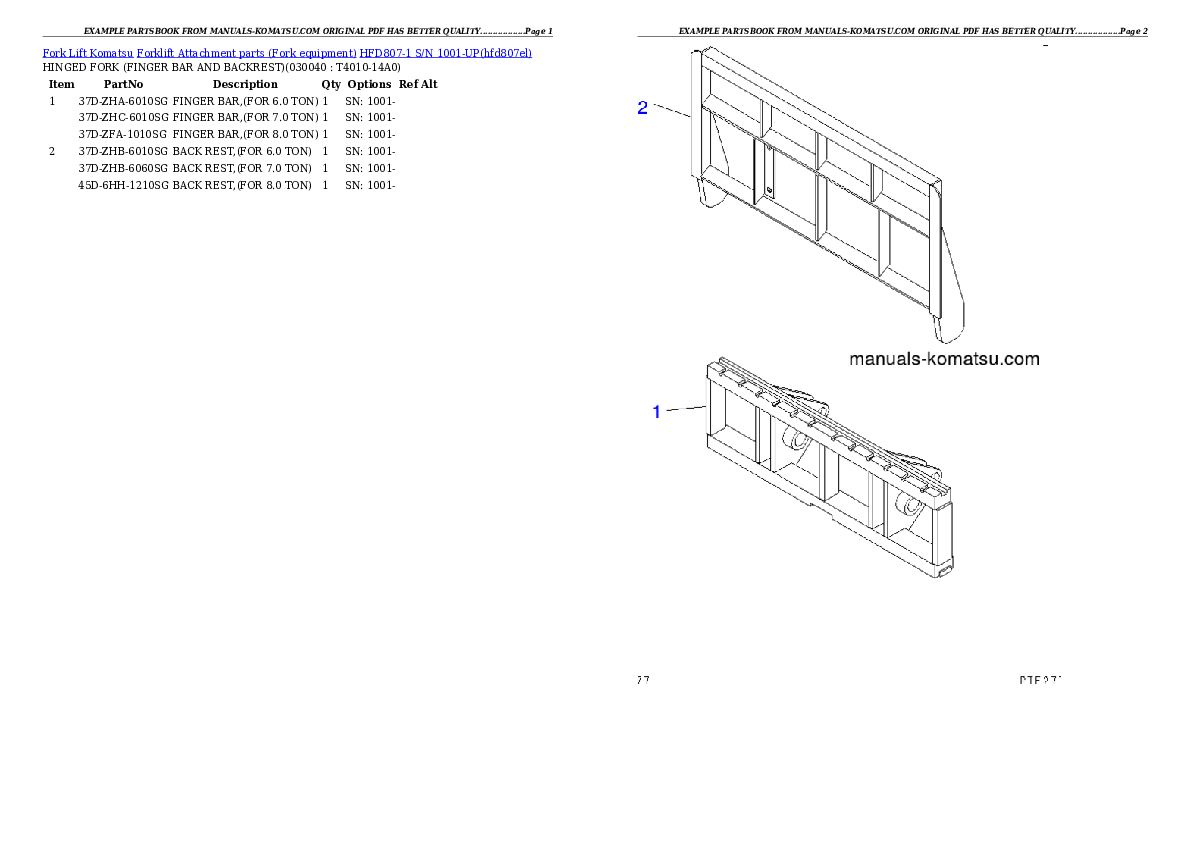 Protected: HFD807-1 S/N 1001-UP Partsbook
