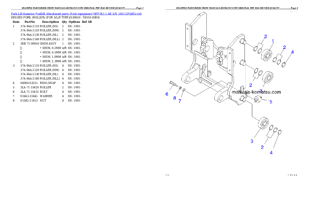 Protected: HFF1R1-1-AR S/N 1001-UP Partsbook