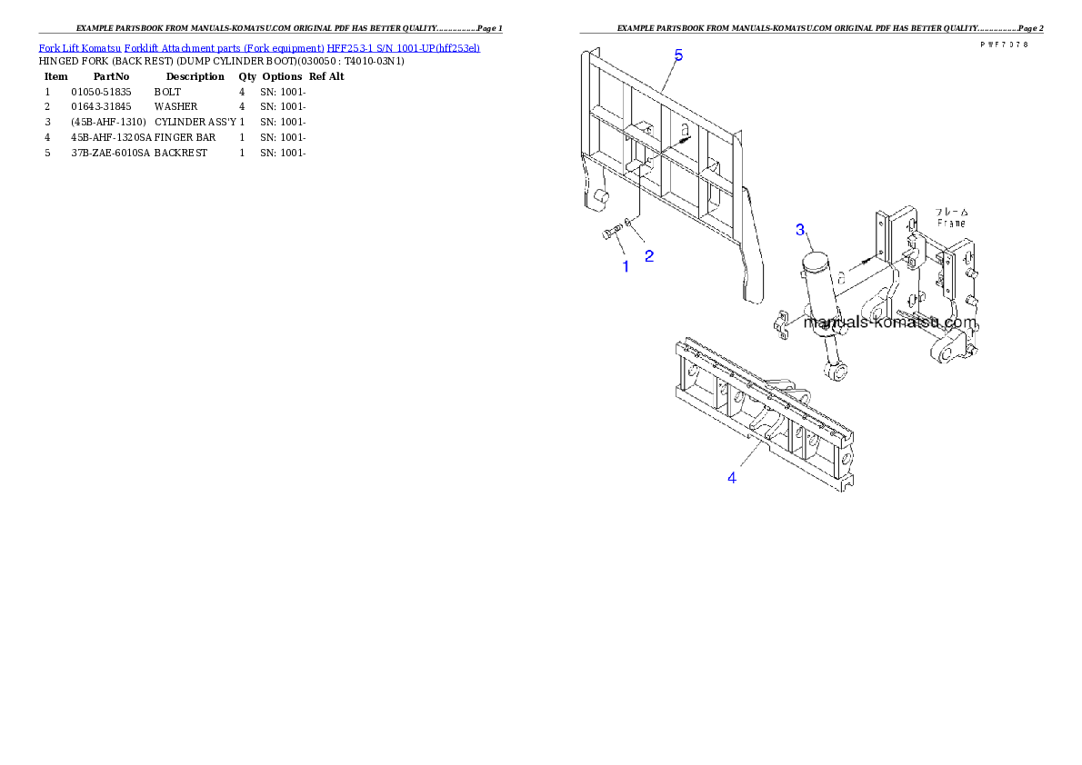 Protected: HFF253-1 S/N 1001-UP Partsbook