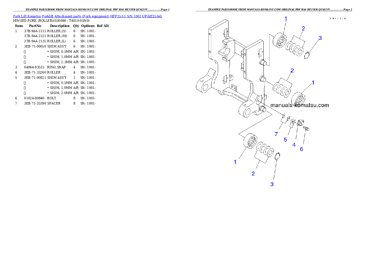 Protected: HFF253-1 S/N 1001-UP Partsbook