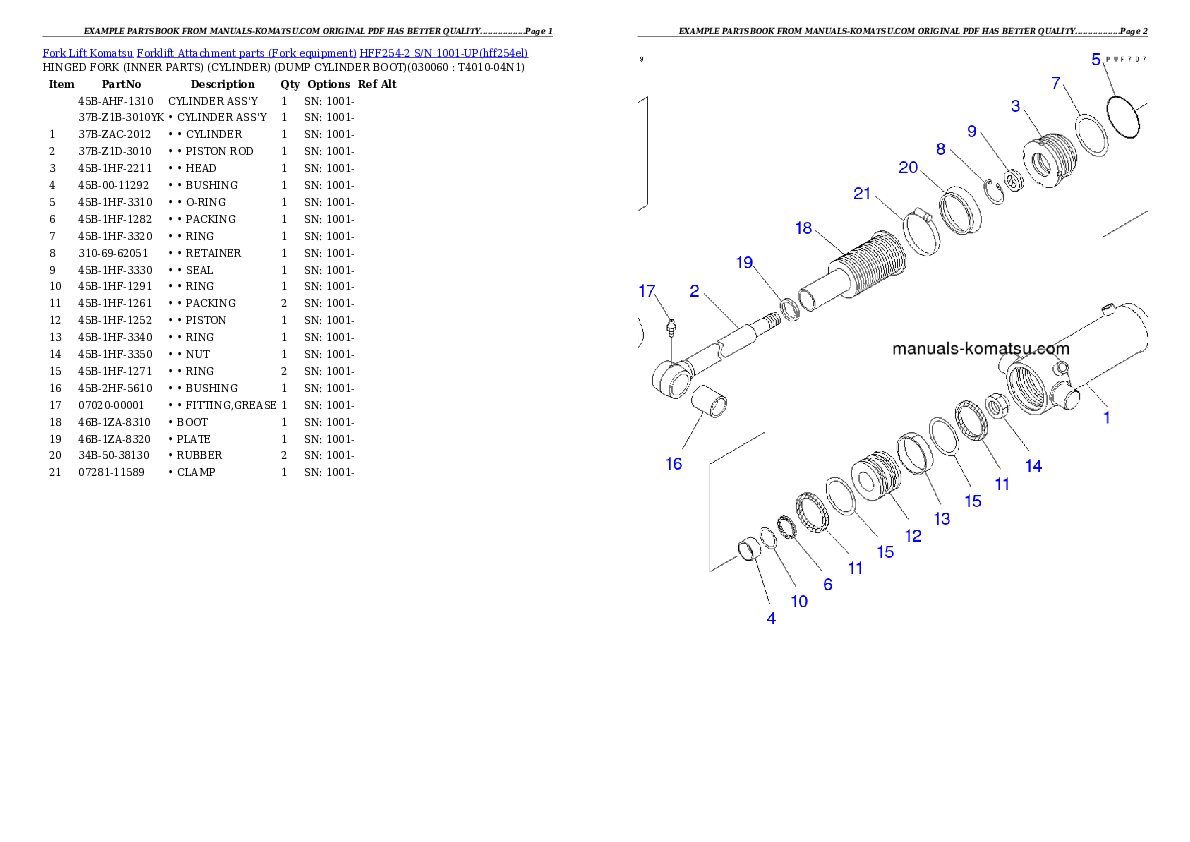 Protected: HFF254-2 S/N 1001-UP Partsbook