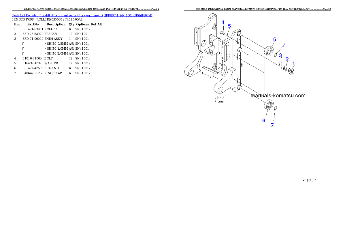 Protected: HFF807-1 S/N 1001-UP Partsbook