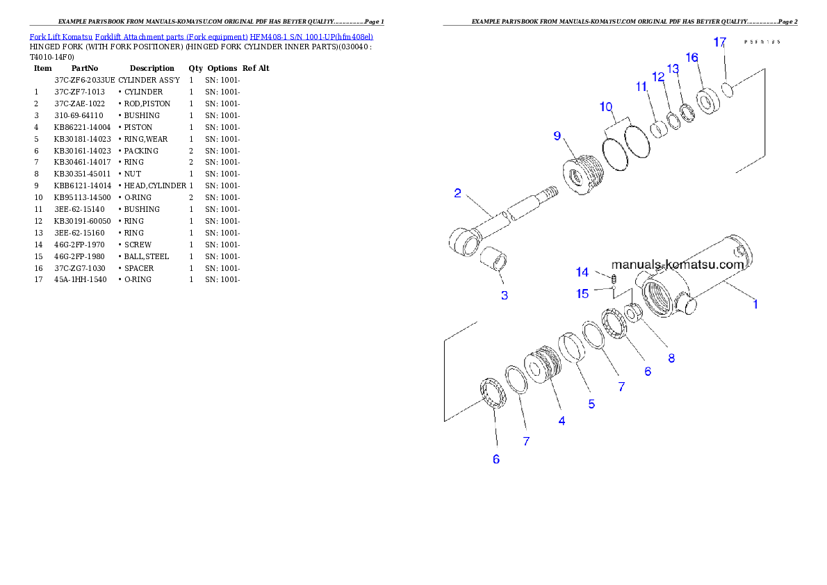 Protected: HFM408-1 S/N 1001-UP Partsbook
