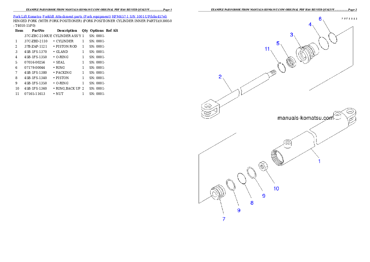 Protected: HFM457-1 S/N 1001-UP Partsbook