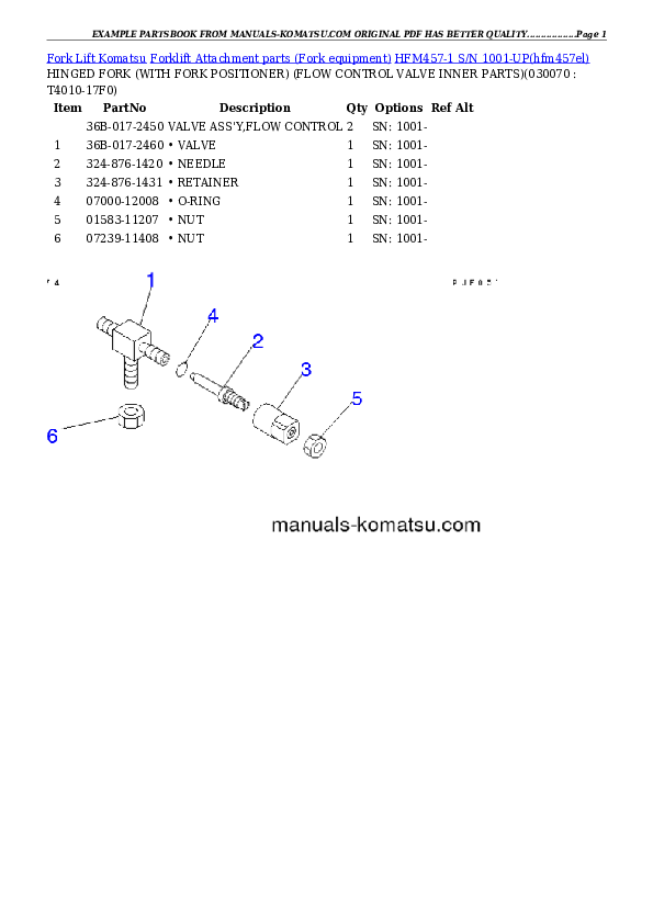 Protected: HFM457-1 S/N 1001-UP Partsbook