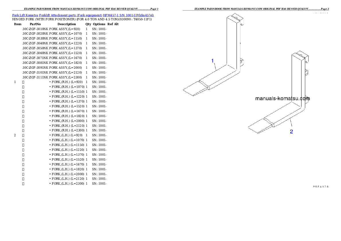 Protected: HFM457-1 S/N 1001-UP Partsbook