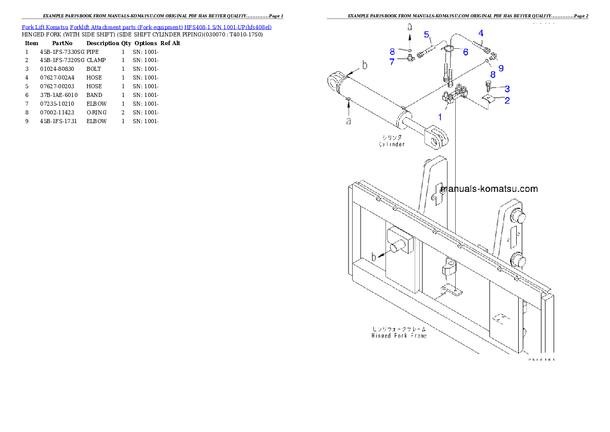 Protected: HFS408-1 S/N 1001-UP Partsbook