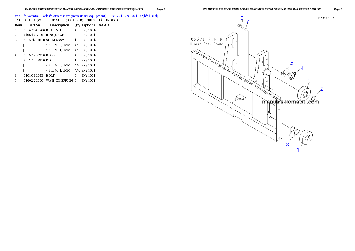 Protected: HFS458-1 S/N 1001-UP Partsbook
