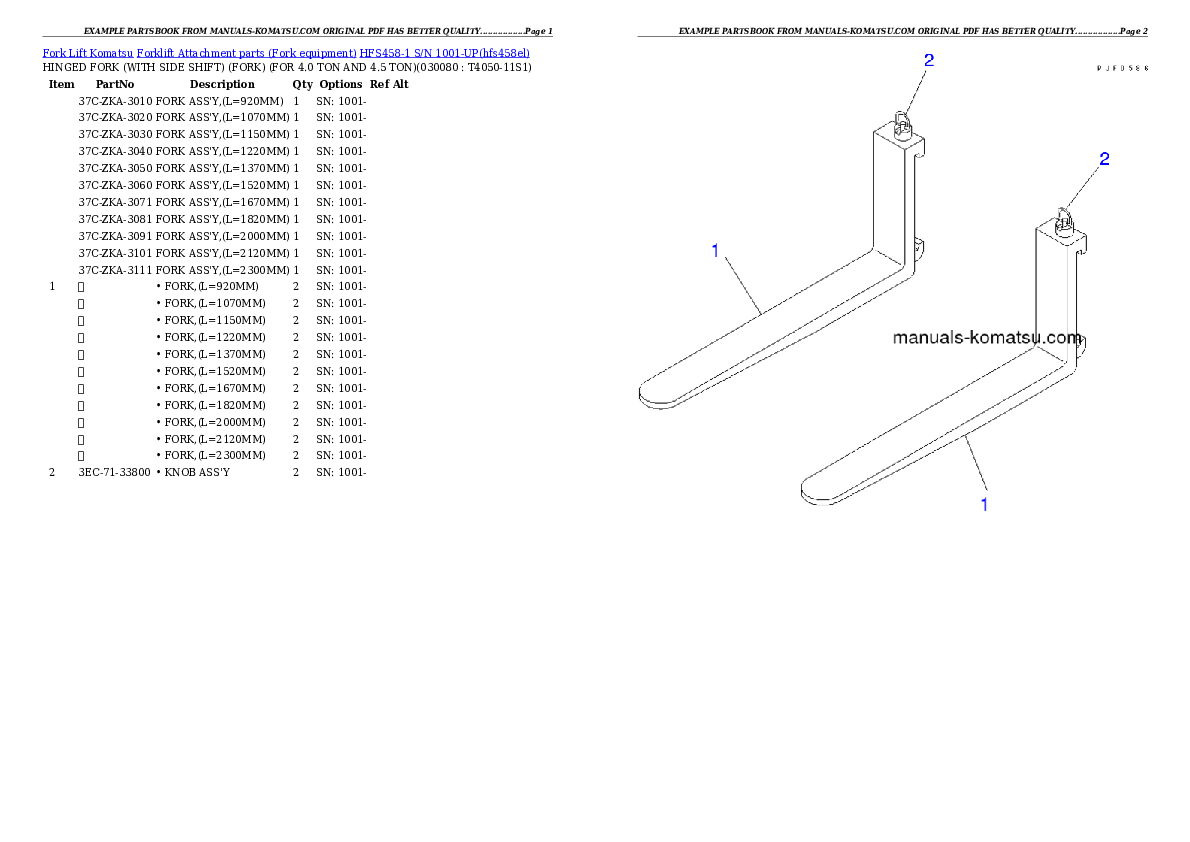 Protected: HFS458-1 S/N 1001-UP Partsbook