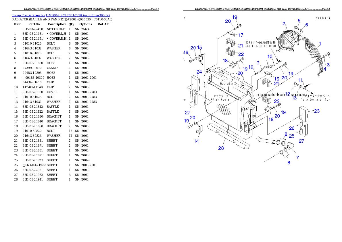 Protected: HM300-2 S/N 2001-2784 (ecot3) Partsbook