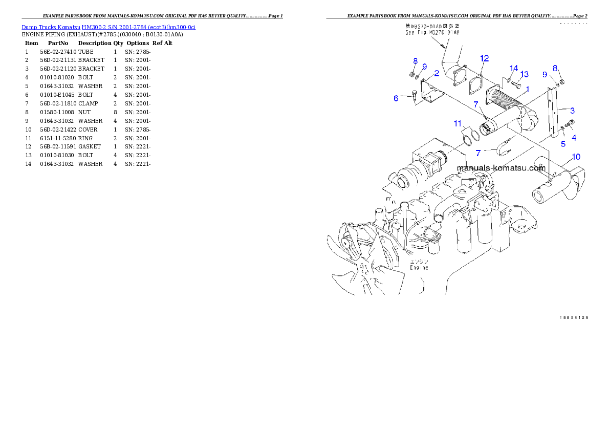 Protected: HM300-2 S/N 2001-2784 (ecot3) Partsbook