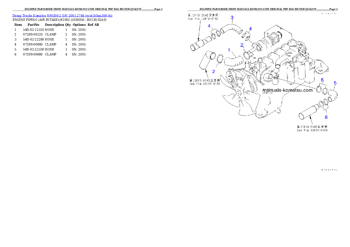 Protected: HM300-2 S/N 2001-2784 (ecot3) Partsbook