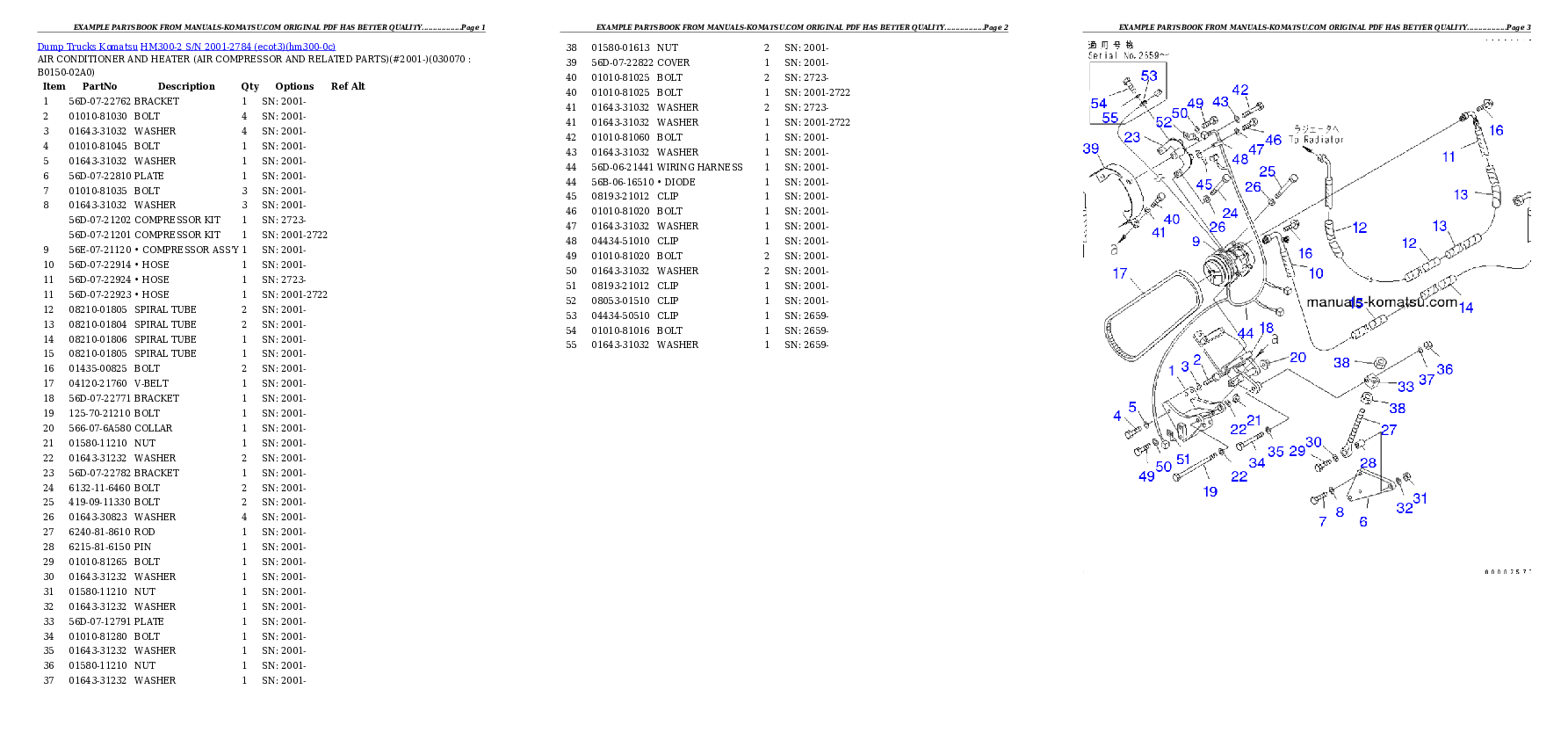 Protected: HM300-2 S/N 2001-2784 (ecot3) Partsbook