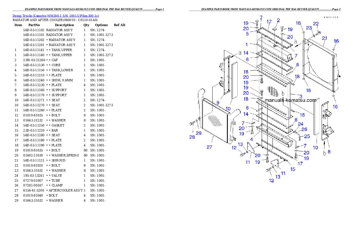 Protected: HM300-1 S/N 1001-UP Partsbook