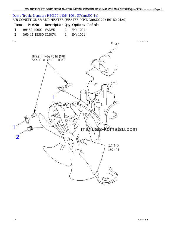 Protected: HM300-1 S/N 1001-UP Partsbook