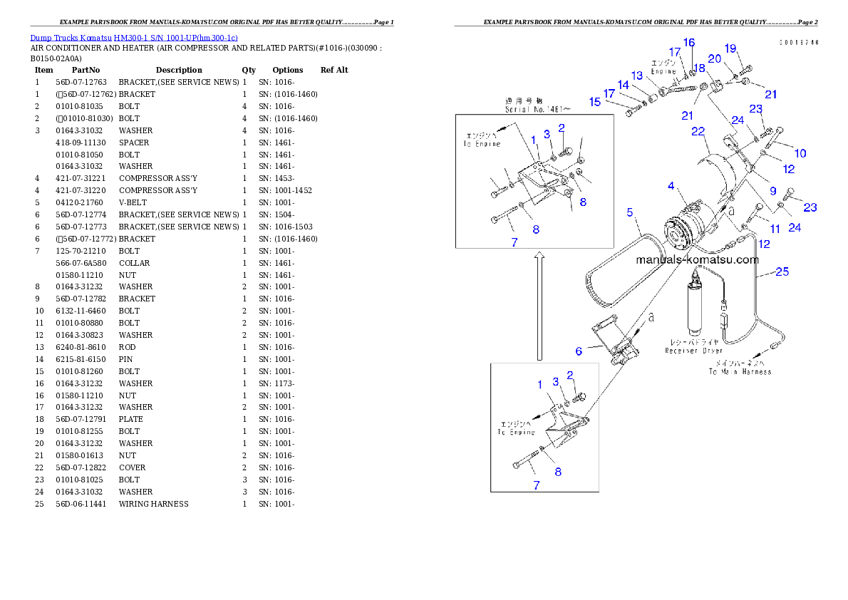 Protected: HM300-1 S/N 1001-UP Partsbook