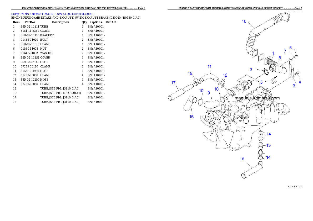 Protected: HM300-1L S/N A10001-UP Partsbook