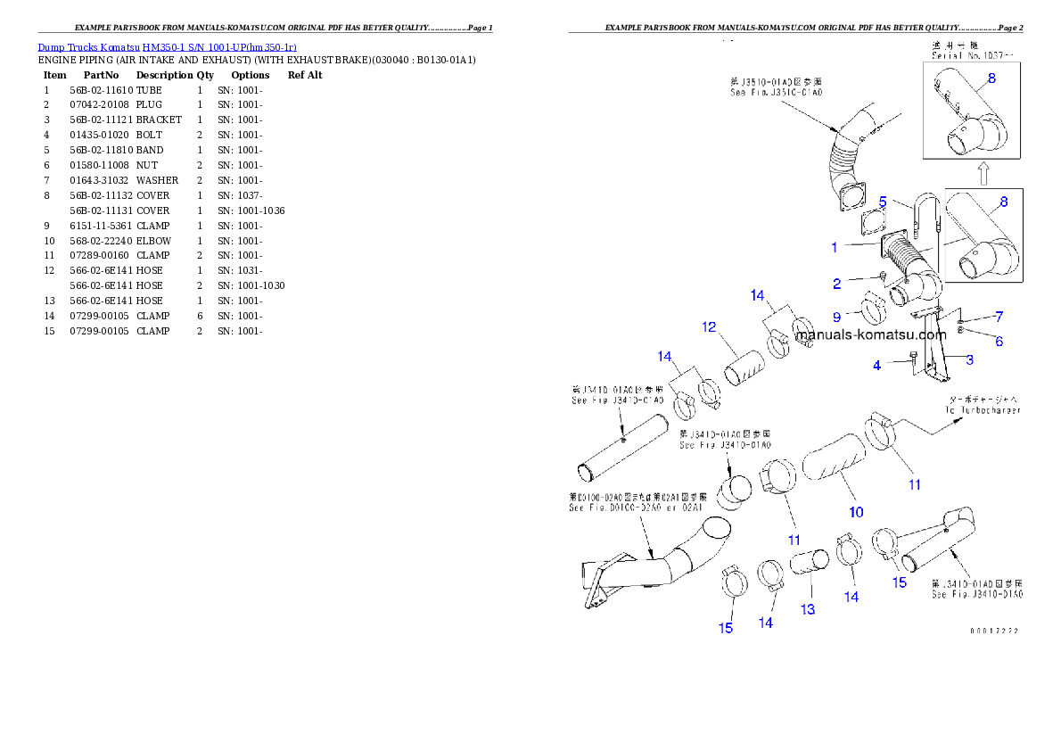 Protected: HM350-1 S/N 1001-UP (-40cent. Spec.) Partsbook