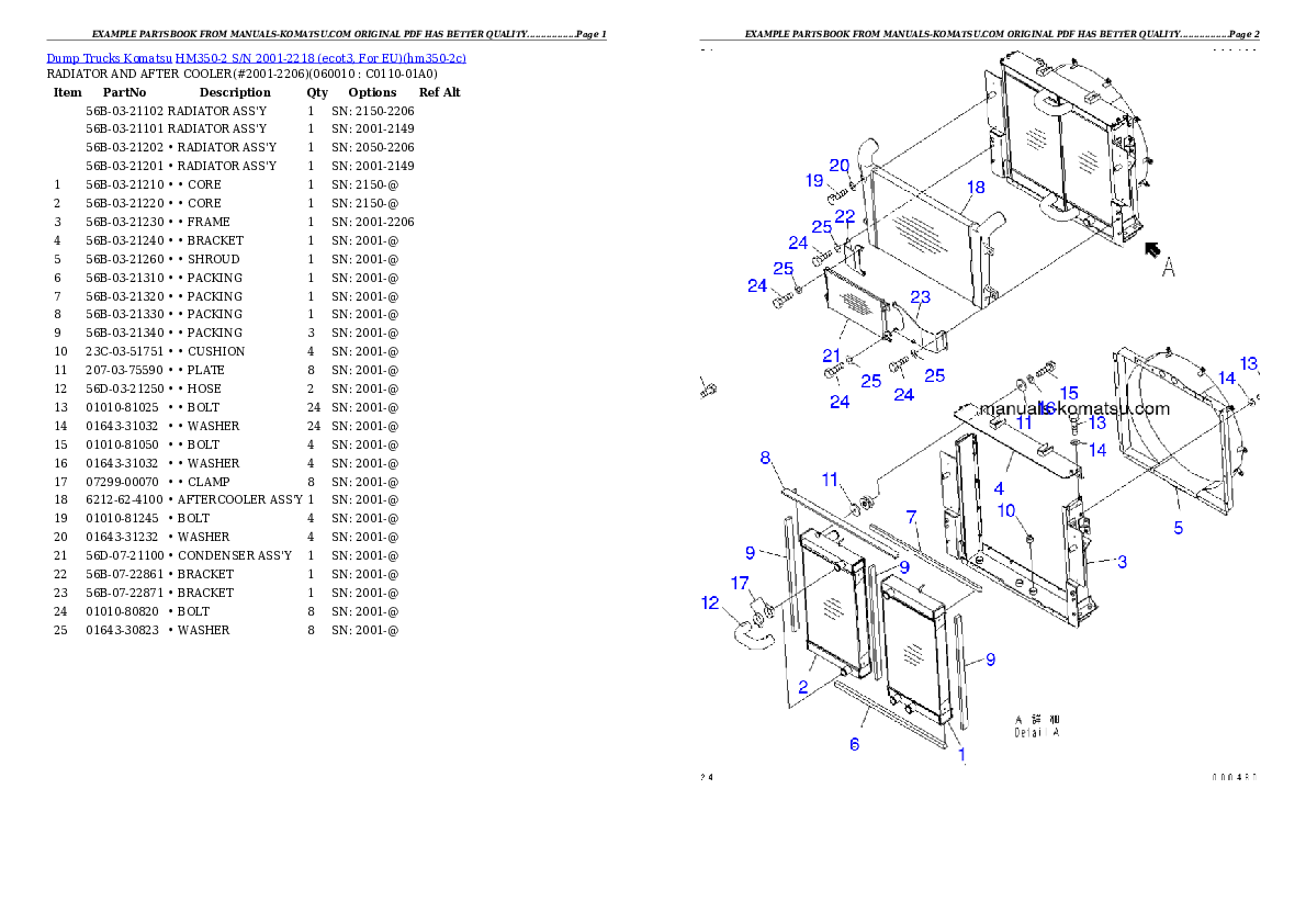 Protected: HM350-2 S/N 2001-2218 (ecot3, For EU) Partsbook