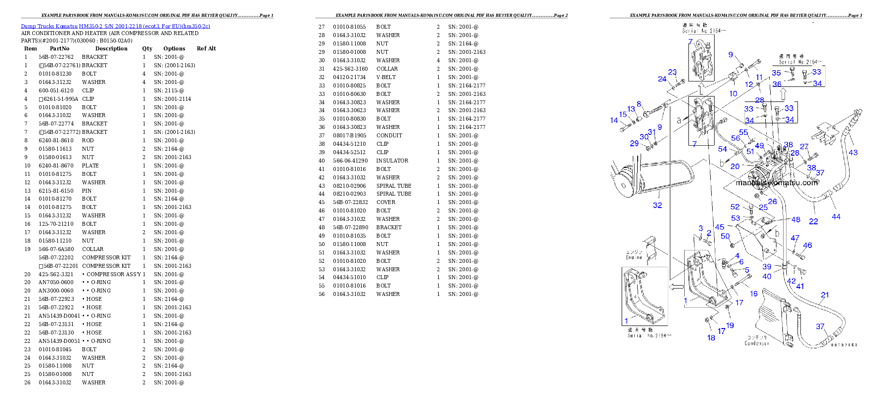 Protected: HM350-2 S/N 2001-2218 (ecot3, For EU) Partsbook