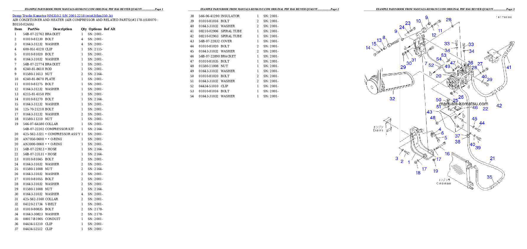 Protected: HM350-2 S/N 2001-2218 (ecot3) Partsbook
