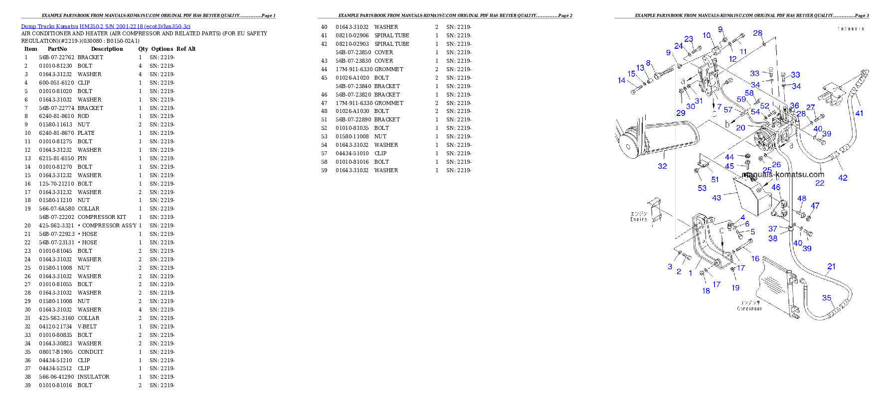 Protected: HM350-2 S/N 2001-2218 (ecot3) Partsbook