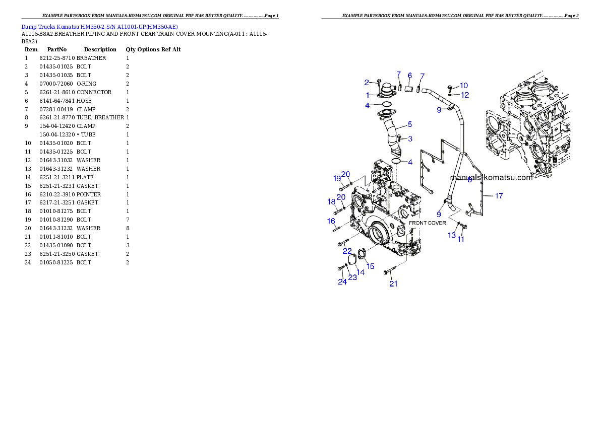 Protected: HM350-2 S/N A11001-UP Partsbook