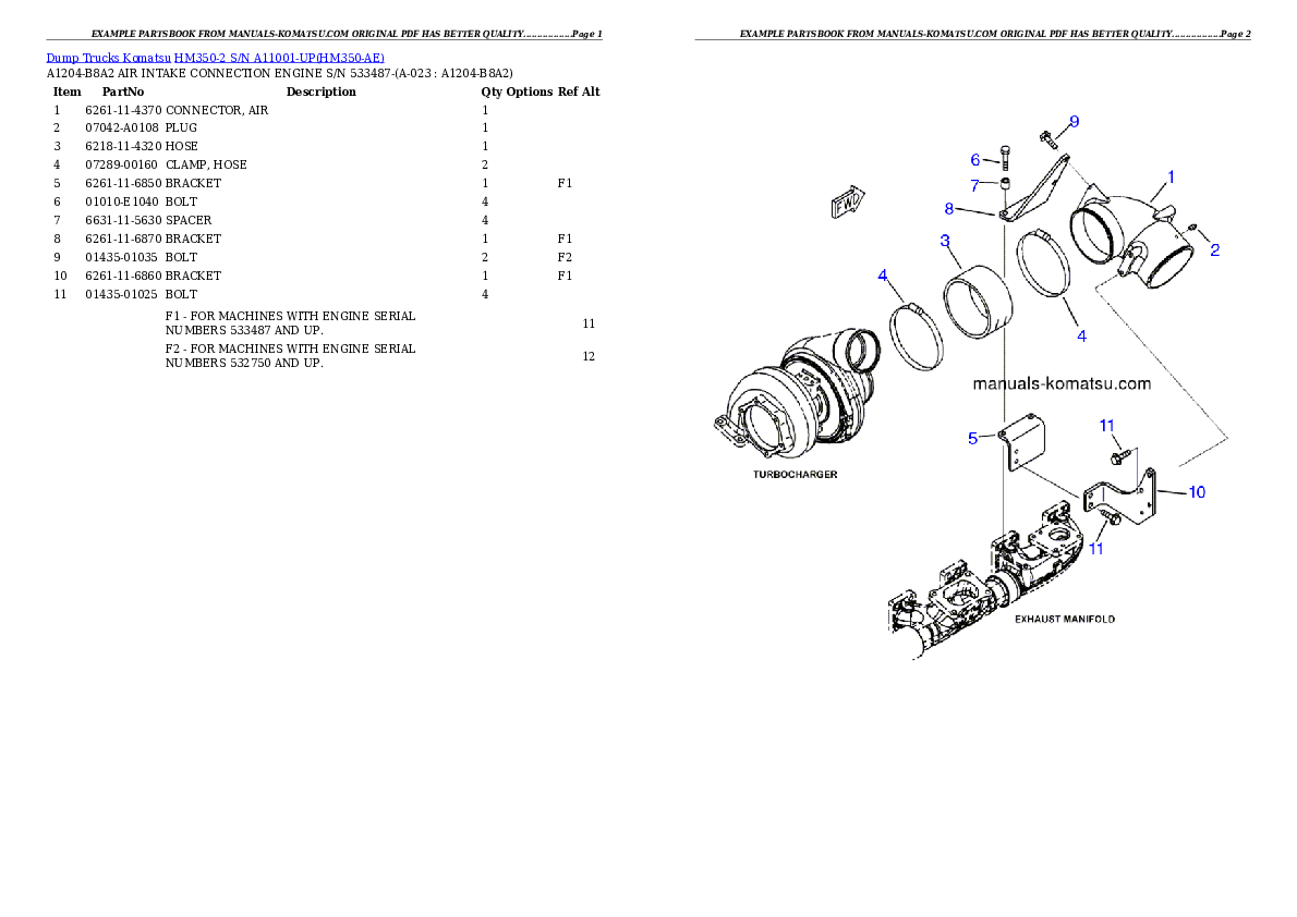 Protected: HM350-2 S/N A11001-UP Partsbook