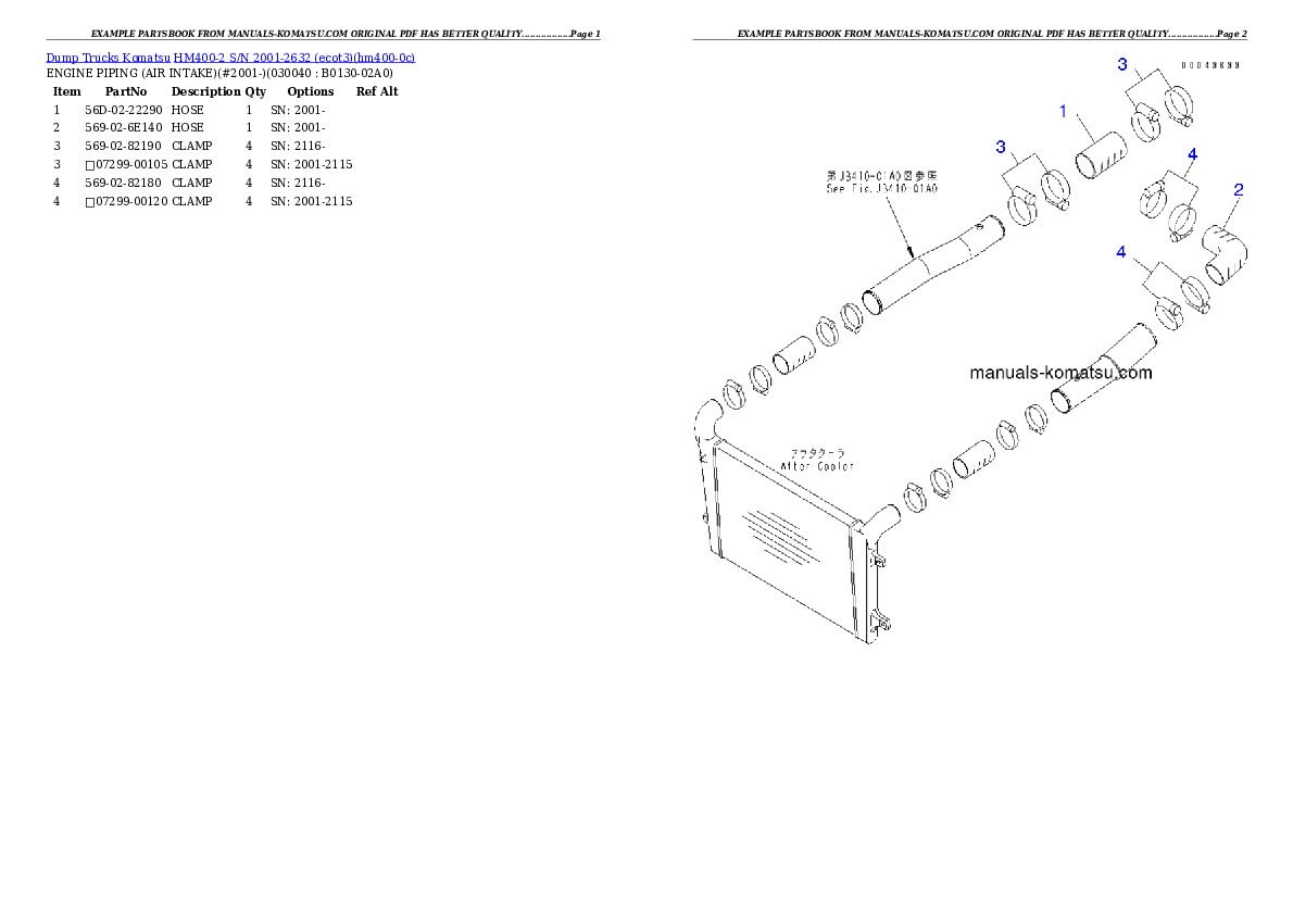 Protected: HM400-2 S/N 2001-2632 (ecot3) Partsbook