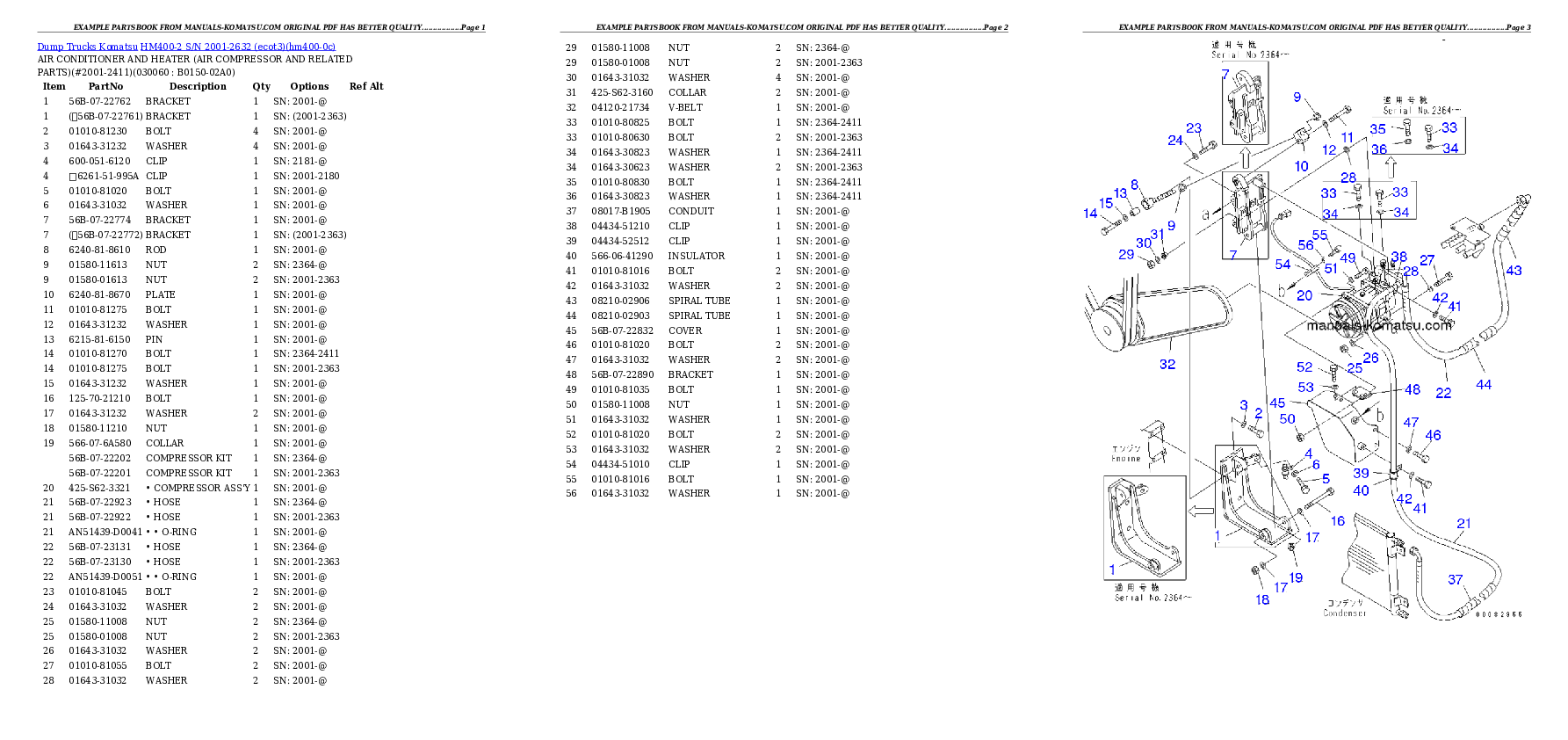 Protected: HM400-2 S/N 2001-2632 (ecot3) Partsbook
