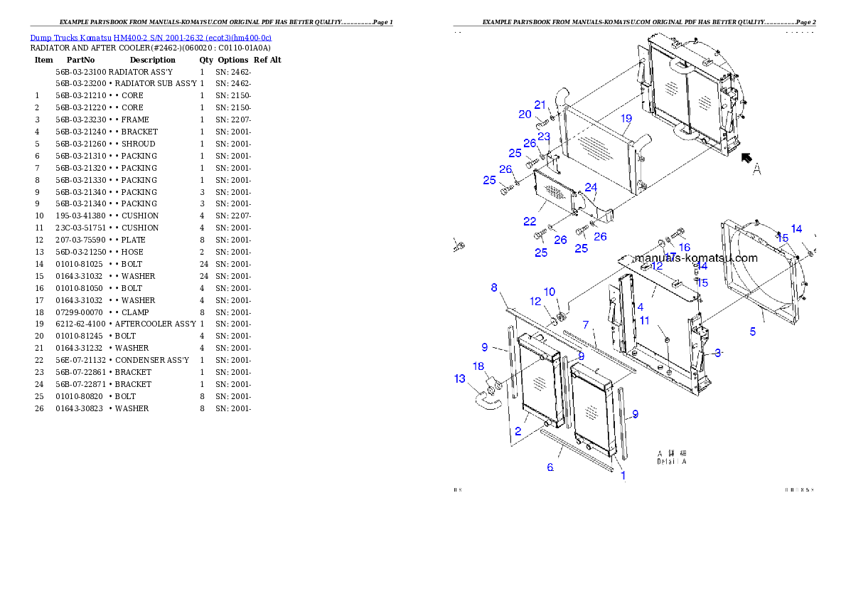 Protected: HM400-2 S/N 2001-2632 (ecot3) Partsbook