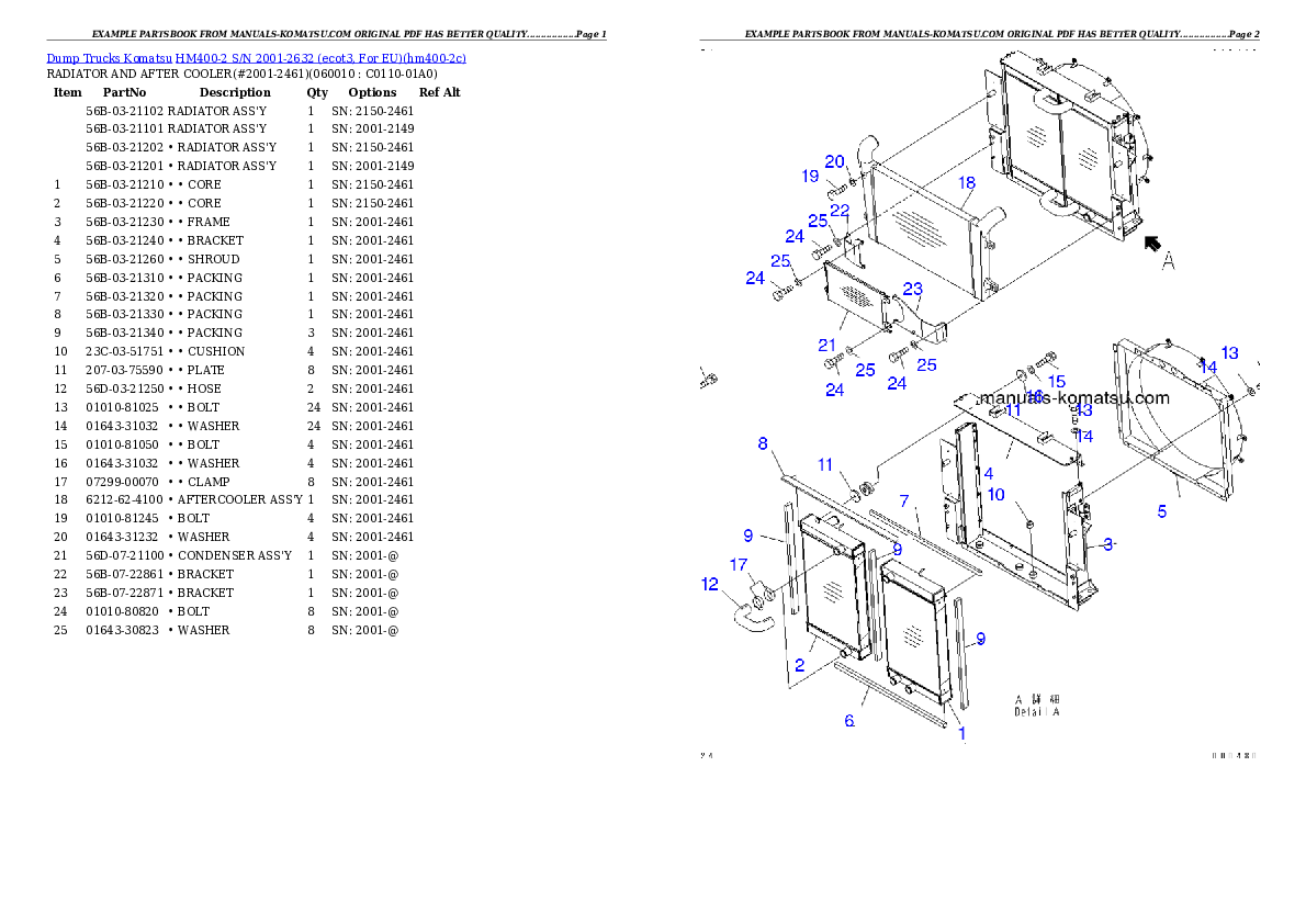 Protected: HM400-2 S/N 2001-2632 (ecot3, For EU) Partsbook