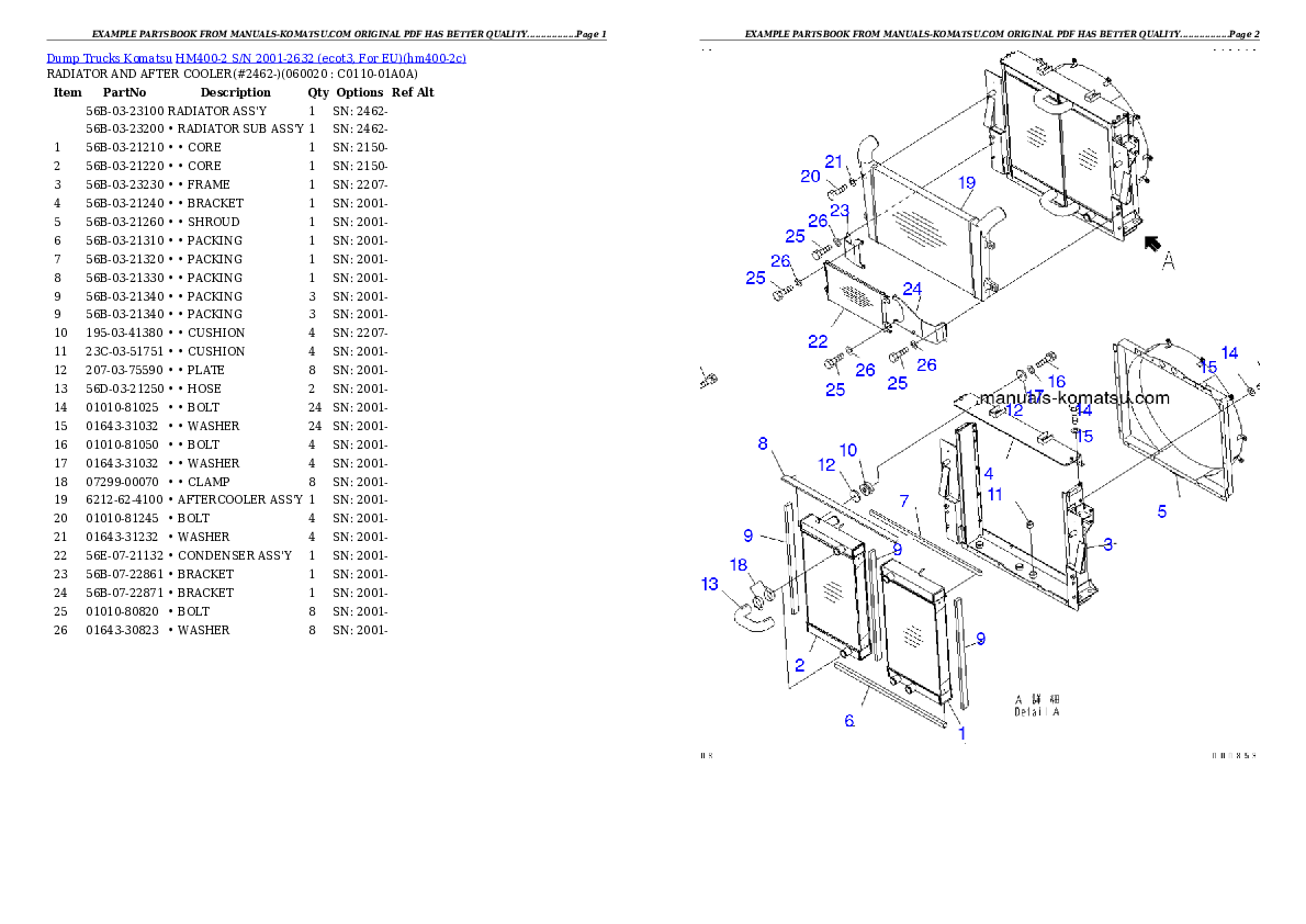 Protected: HM400-2 S/N 2001-2632 (ecot3, For EU) Partsbook