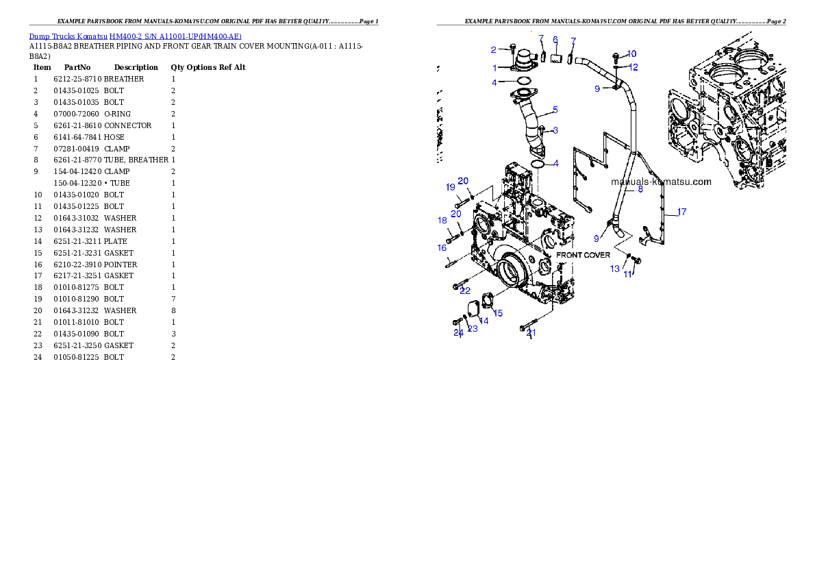 Protected: HM400-2 S/N A11001-UP Partsbook