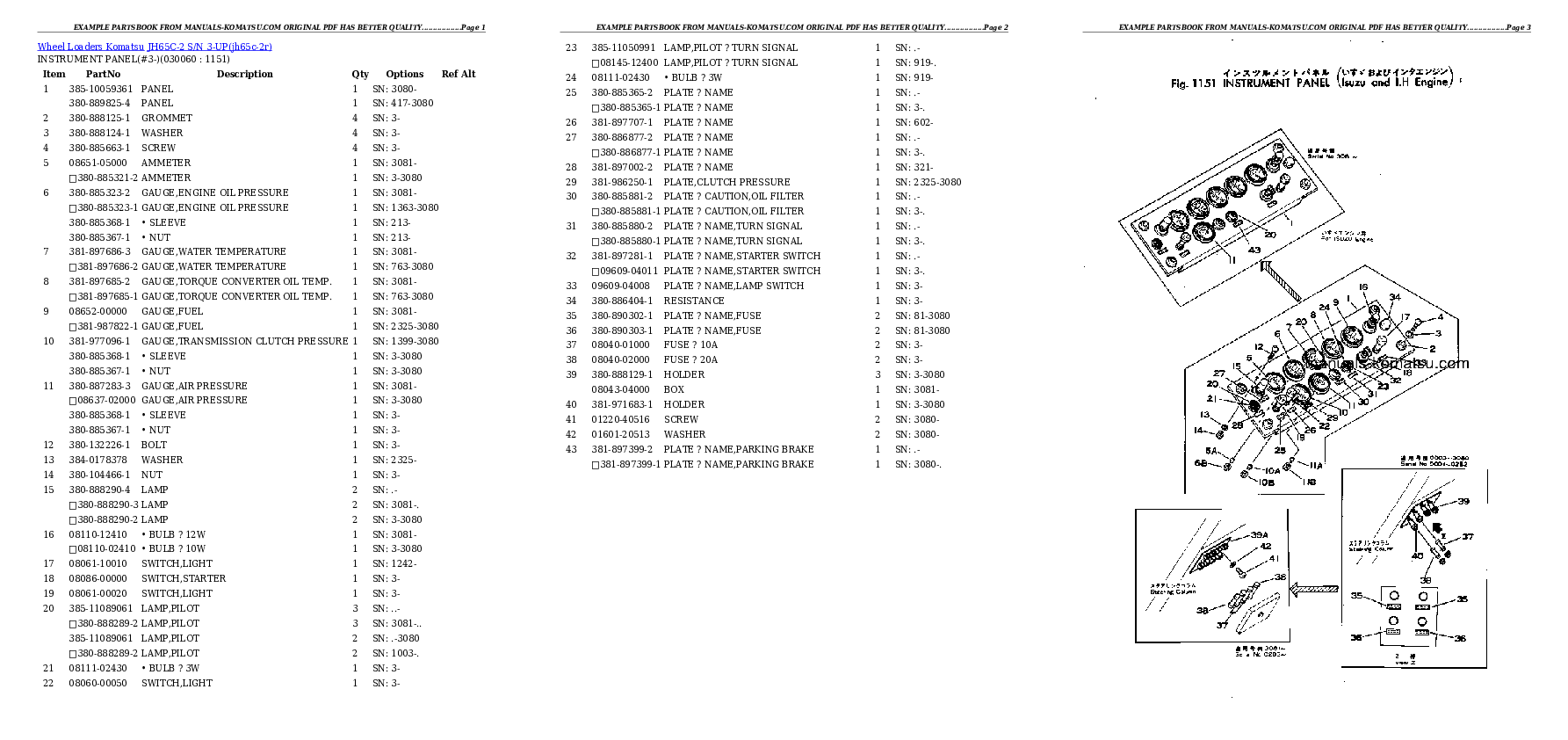 Protected: JH65C-2 S/N 3-UP Partsbook