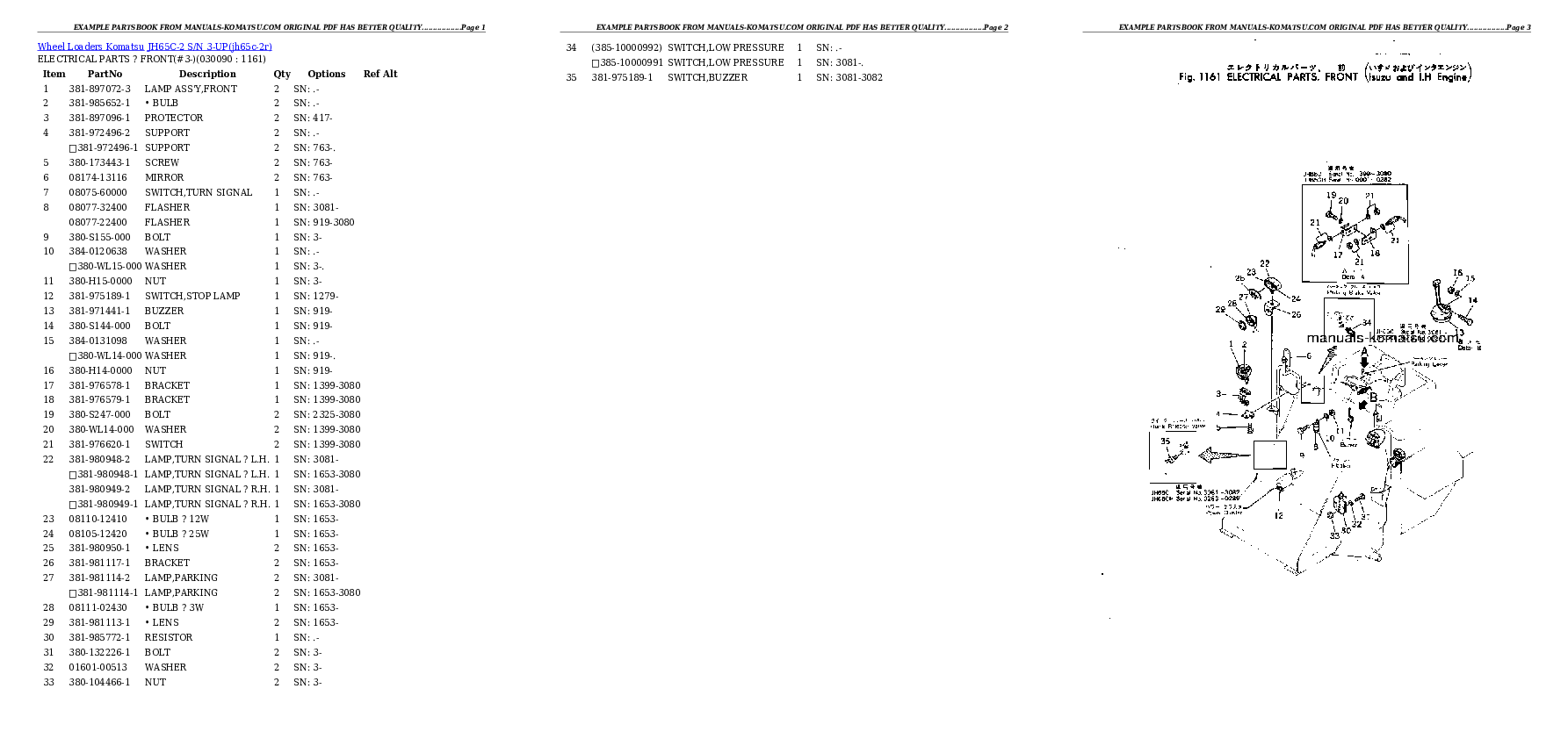 Protected: JH65C-2 S/N 3-UP Partsbook