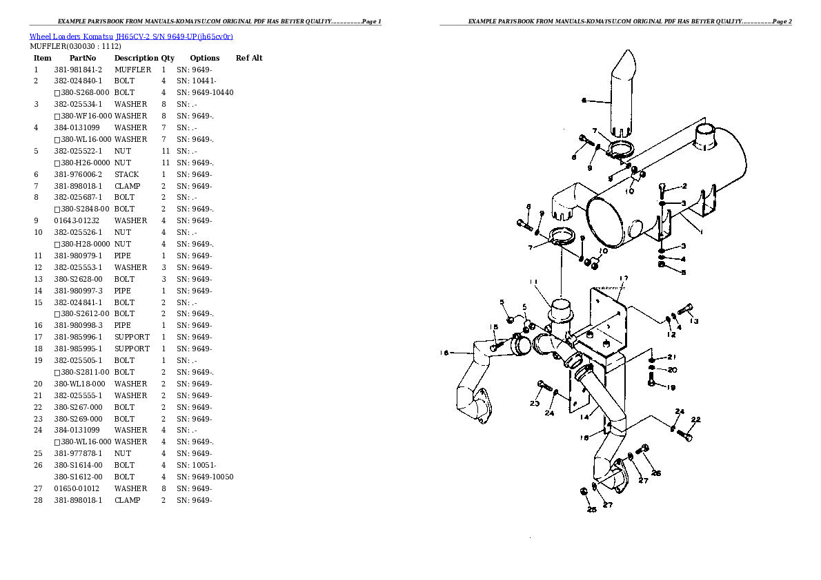 Protected: JH65CV-2 S/N 9649-UP Partsbook