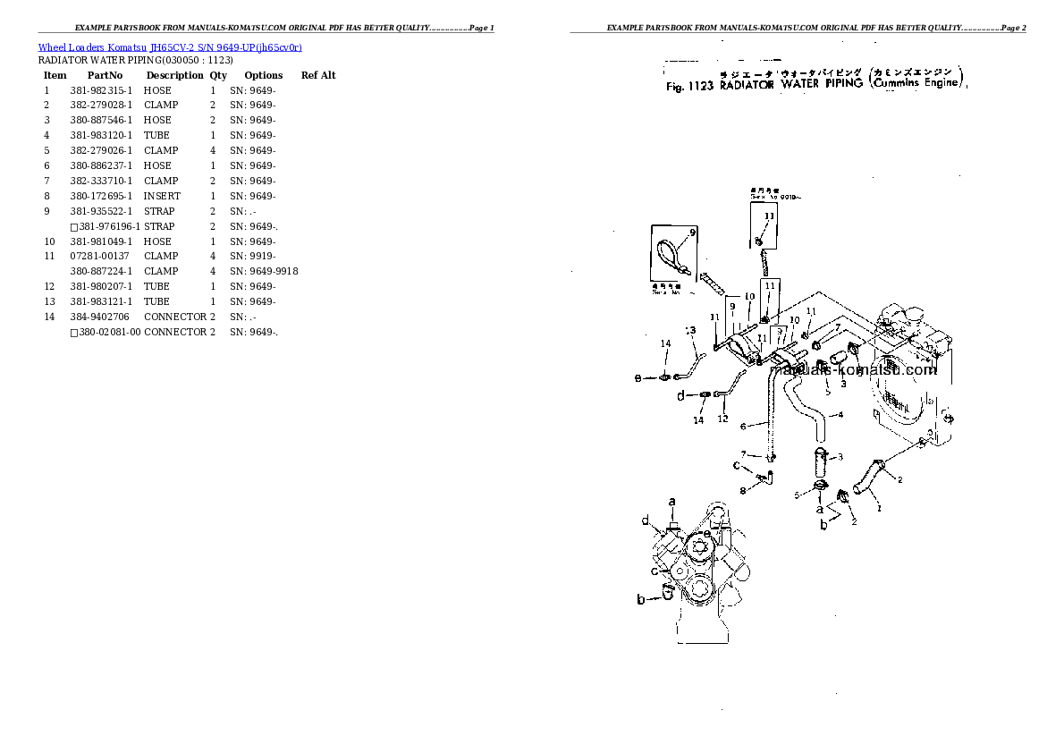 Protected: JH65CV-2 S/N 9649-UP Partsbook