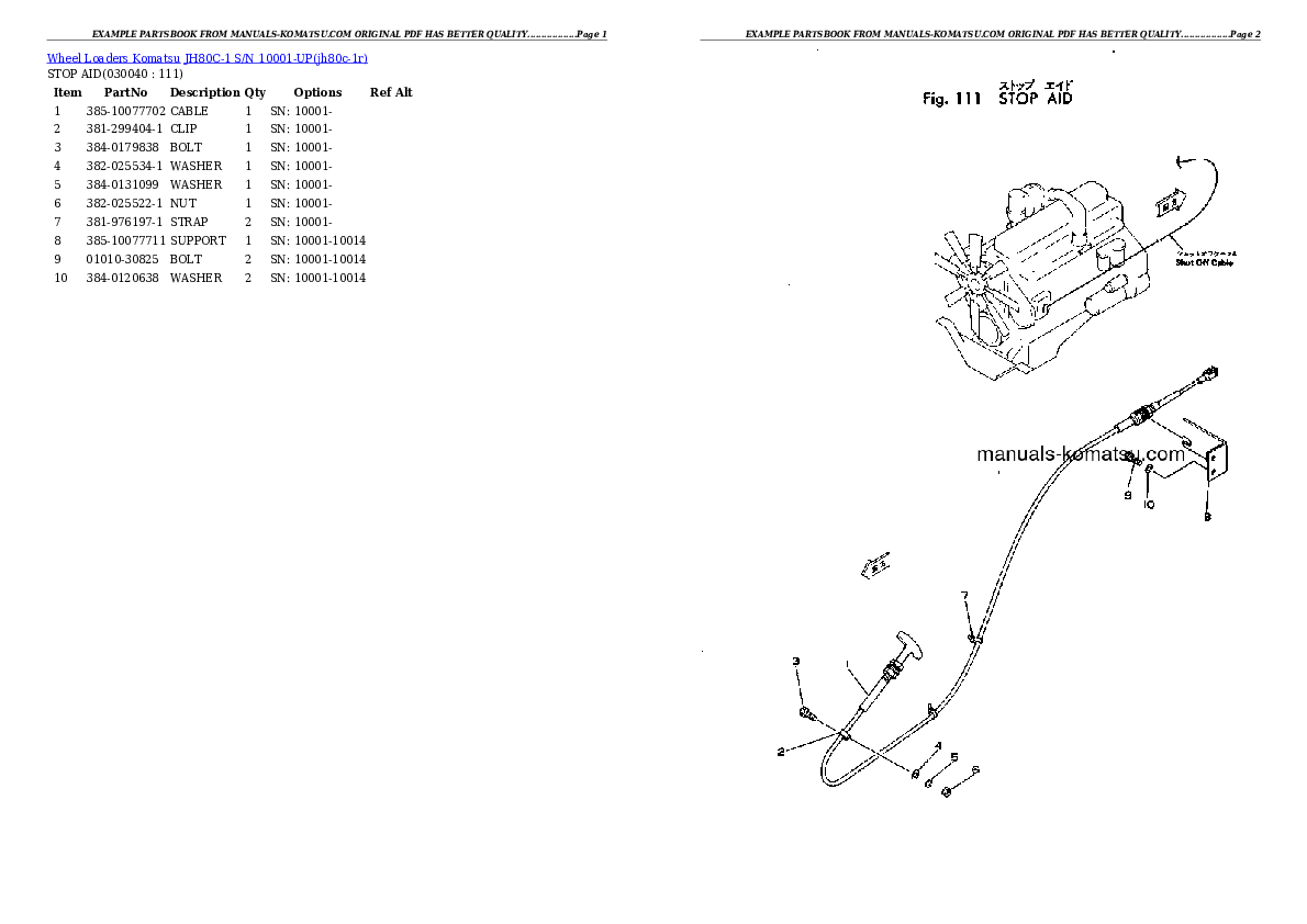 Protected: JH80C-1 S/N 10001-UP Partsbook
