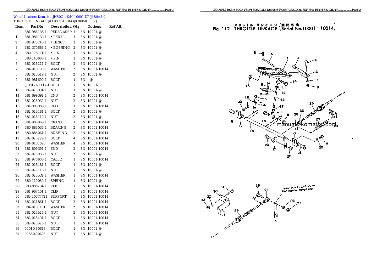 Protected: JH80C-1 S/N 10001-UP Partsbook