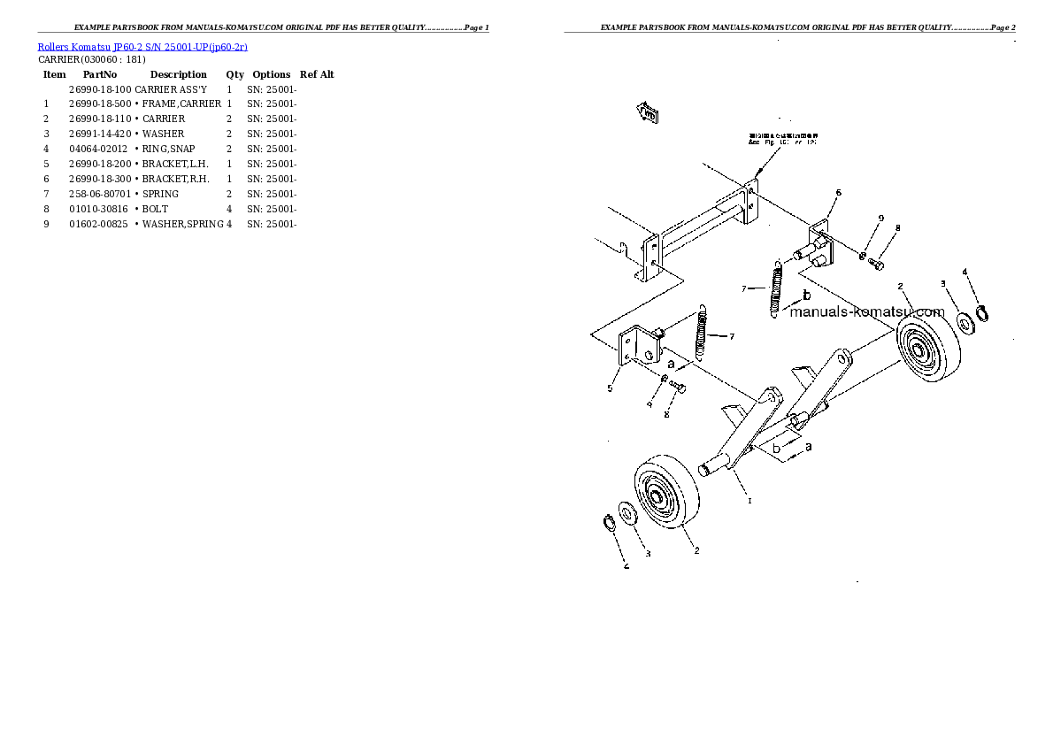 Protected: JP60-2 S/N 25001-UP Partsbook