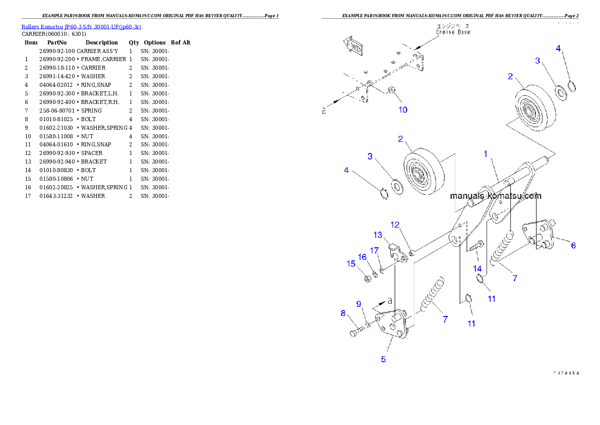 Protected: JP60-3 S/N 30001-UP Partsbook