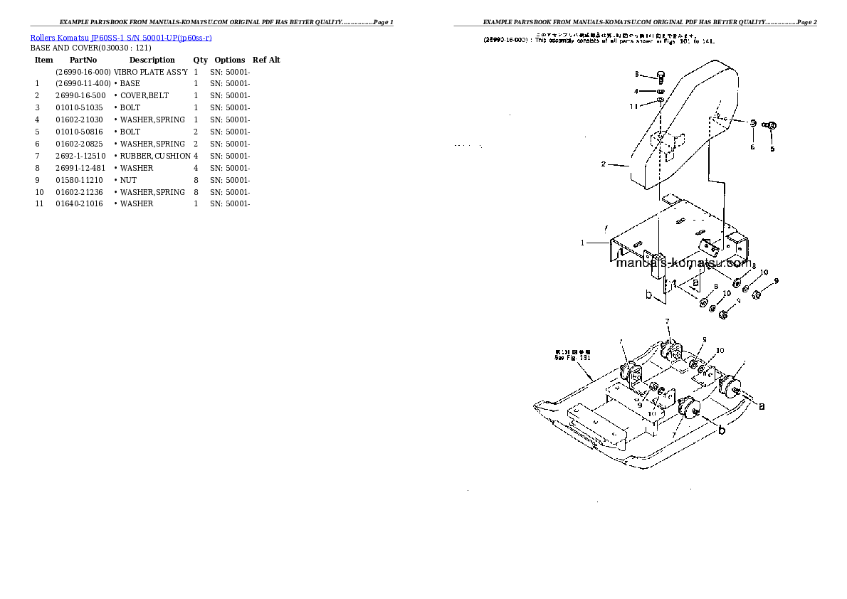 Protected: JP60SS-1 S/N 50001-UP Partsbook