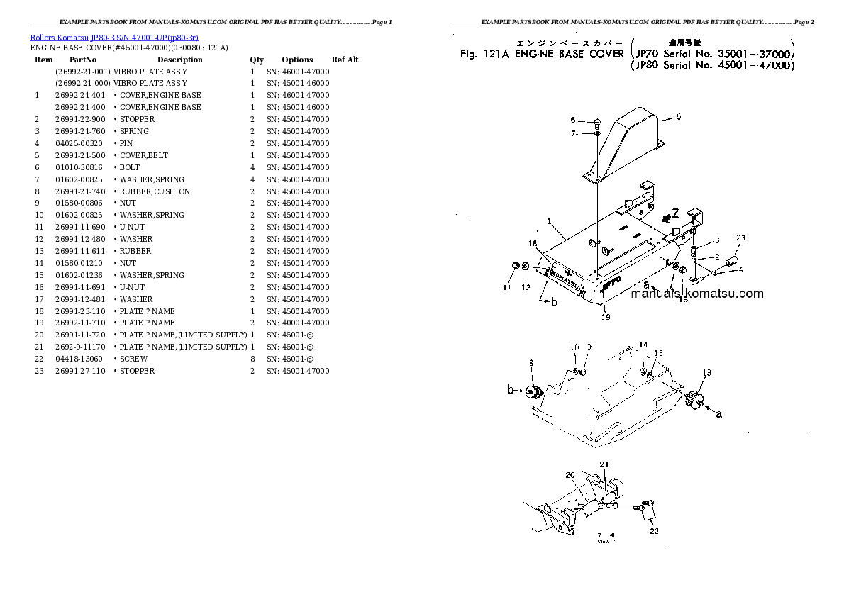 Protected: JP80-3 S/N 47001-UP Partsbook