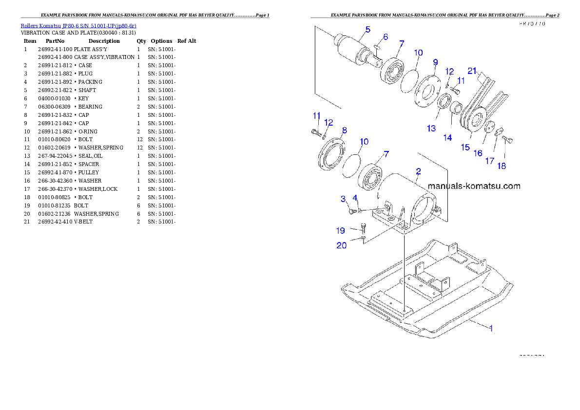 Protected: JP80-6 S/N 51001-UP Partsbook