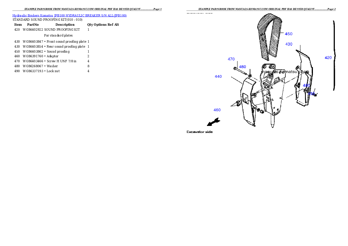 Protected: JPB100 HYDRAULIC BREAKER S/N ALL Partsbook