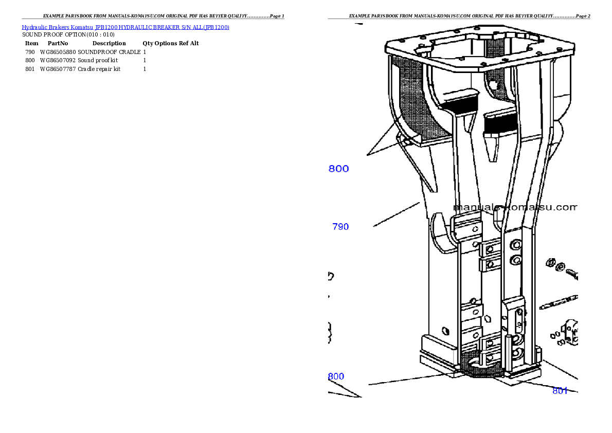 Protected: JPB1200 HYDRAULIC BREAKER S/N ALL Partsbook