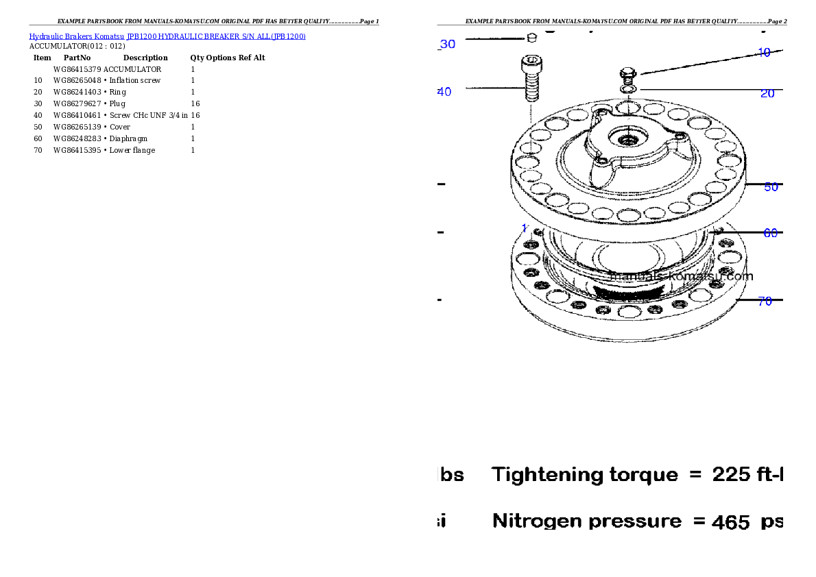 Protected: JPB1200 HYDRAULIC BREAKER S/N ALL Partsbook