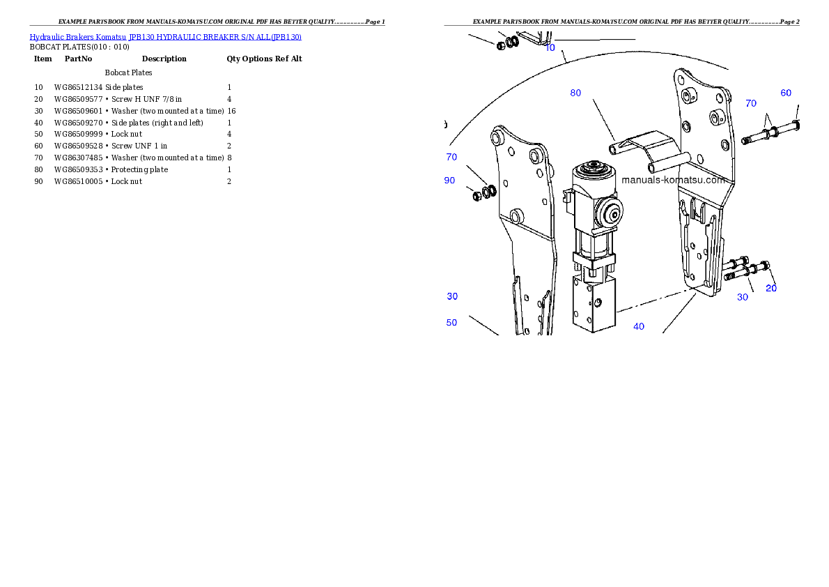 Protected: JPB130 HYDRAULIC BREAKER S/N ALL Partsbook