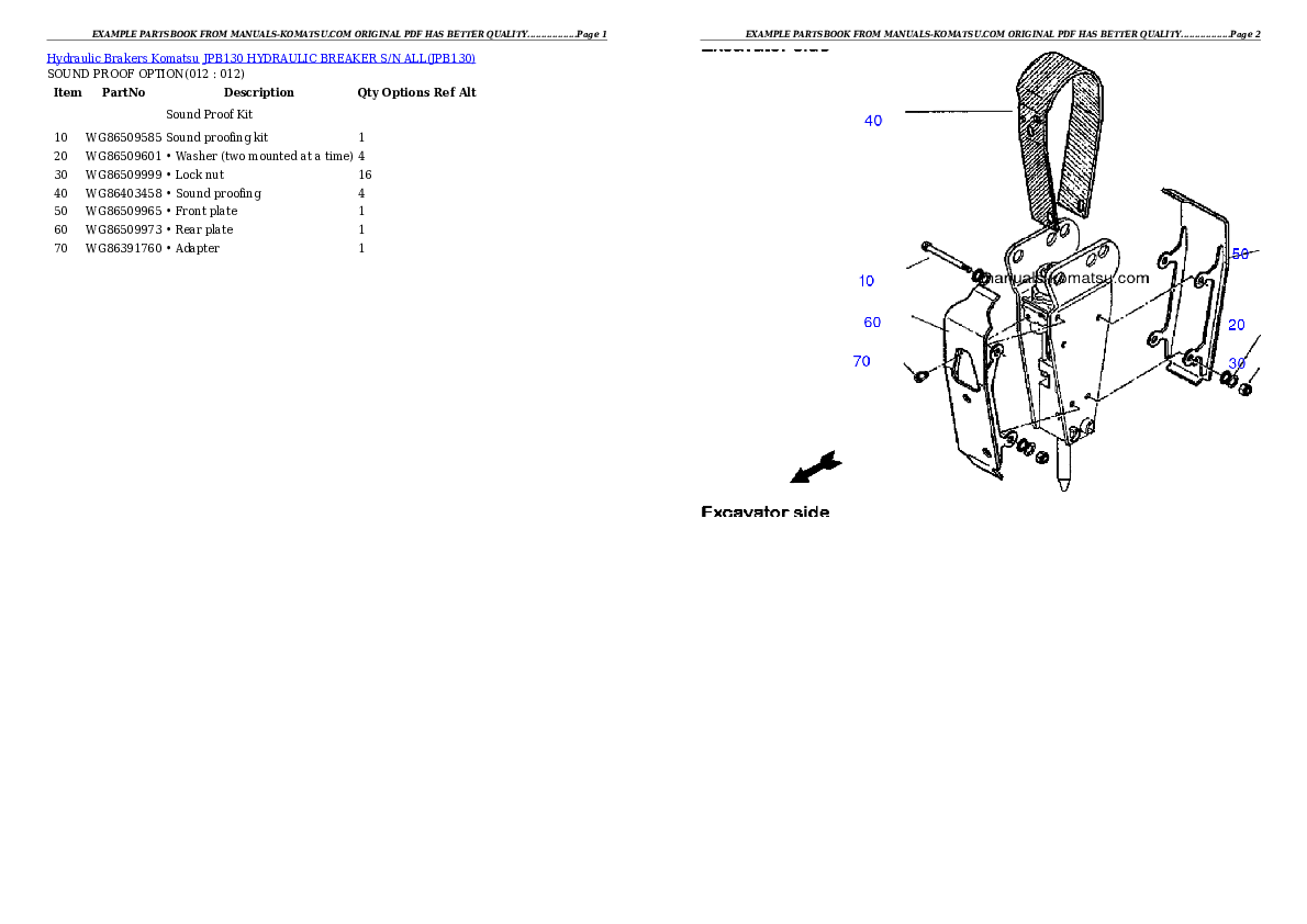Protected: JPB130 HYDRAULIC BREAKER S/N ALL Partsbook